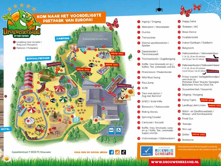 Map of the amusement park