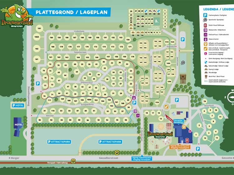 Complete map of the holiday park